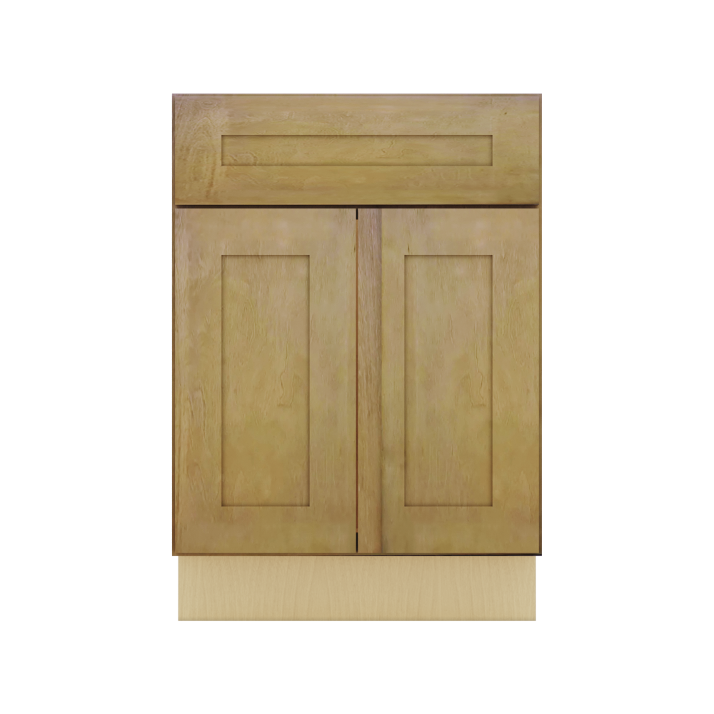 Modernform Cabinet Natural Shaker 24" W X 34 1/2" H X 21" D Sink Base 2 Doors/1 False Front